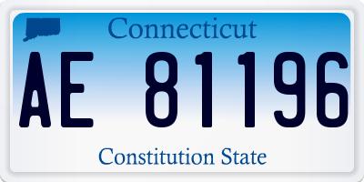 CT license plate AE81196