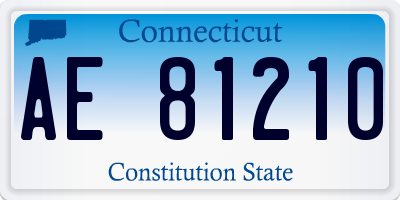 CT license plate AE81210
