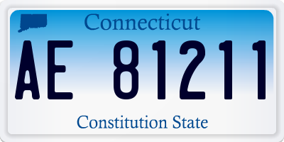 CT license plate AE81211