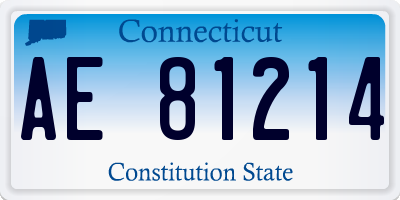 CT license plate AE81214