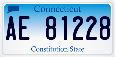 CT license plate AE81228
