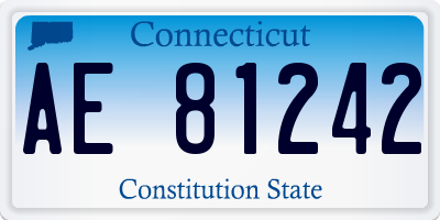 CT license plate AE81242