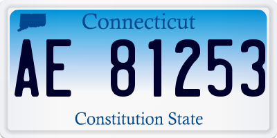 CT license plate AE81253