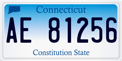 CT license plate AE81256