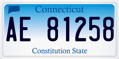 CT license plate AE81258