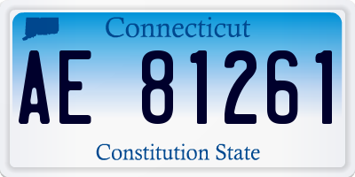 CT license plate AE81261