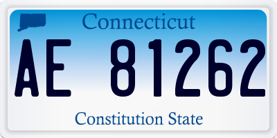 CT license plate AE81262