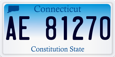 CT license plate AE81270