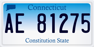 CT license plate AE81275