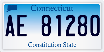 CT license plate AE81280