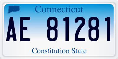 CT license plate AE81281