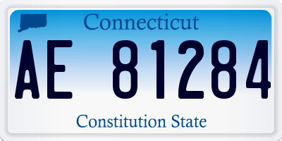 CT license plate AE81284