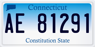 CT license plate AE81291