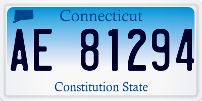 CT license plate AE81294
