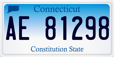 CT license plate AE81298