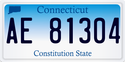 CT license plate AE81304