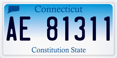 CT license plate AE81311