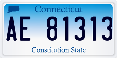 CT license plate AE81313