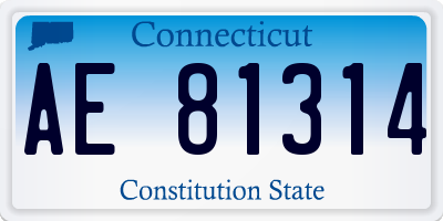 CT license plate AE81314