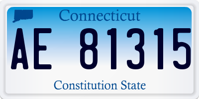 CT license plate AE81315