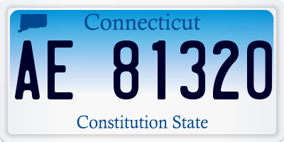CT license plate AE81320