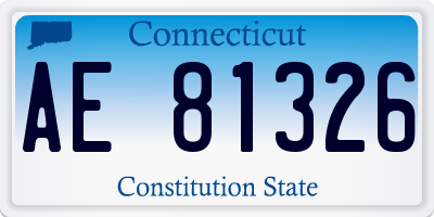 CT license plate AE81326