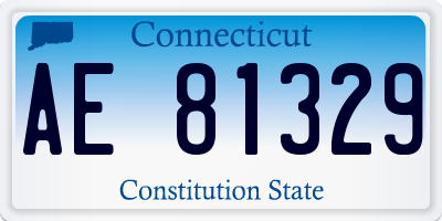 CT license plate AE81329