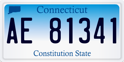 CT license plate AE81341