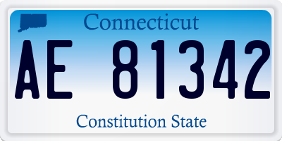 CT license plate AE81342