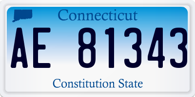 CT license plate AE81343