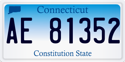 CT license plate AE81352