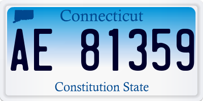 CT license plate AE81359
