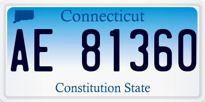 CT license plate AE81360