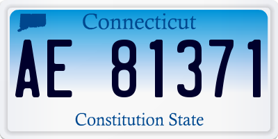 CT license plate AE81371