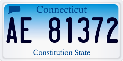 CT license plate AE81372