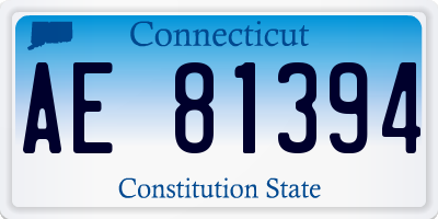 CT license plate AE81394