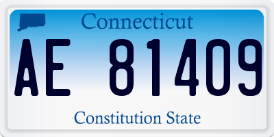 CT license plate AE81409