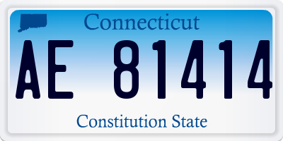 CT license plate AE81414