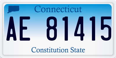CT license plate AE81415