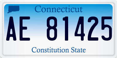 CT license plate AE81425