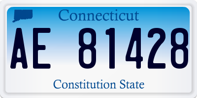 CT license plate AE81428