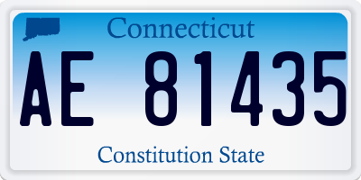 CT license plate AE81435