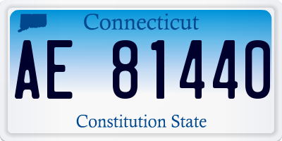 CT license plate AE81440