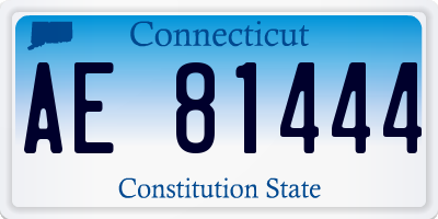 CT license plate AE81444