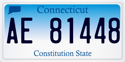 CT license plate AE81448