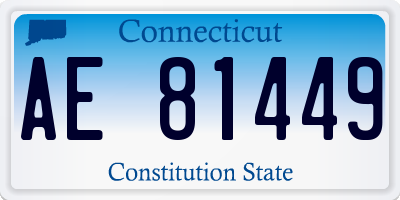 CT license plate AE81449