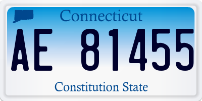 CT license plate AE81455