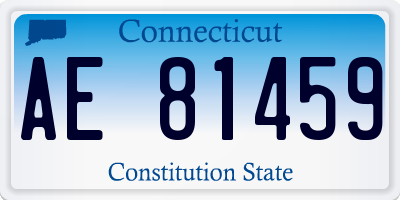 CT license plate AE81459