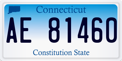 CT license plate AE81460