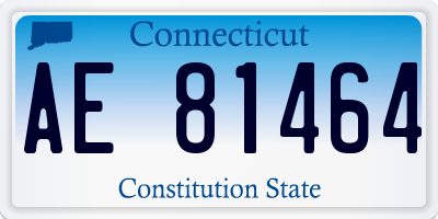 CT license plate AE81464